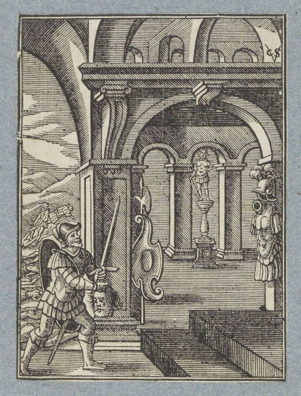 Head of Saul Brought into the Temple of the Philistines by Christoffel van Sichem (II)