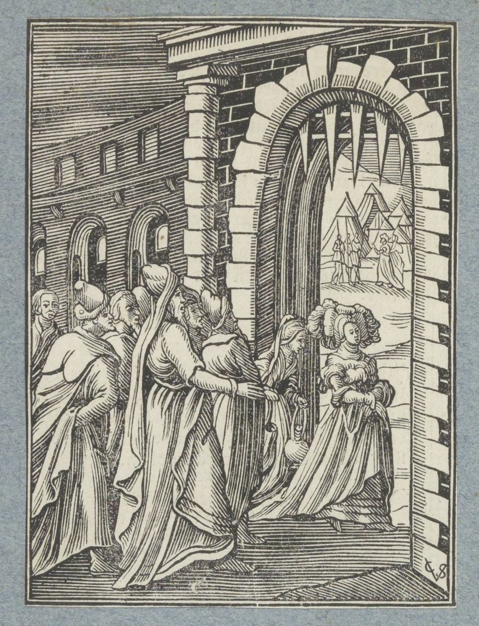 Judith and Her Maidservant on the Way to Holofernes by Christoffel van Sichem (II)