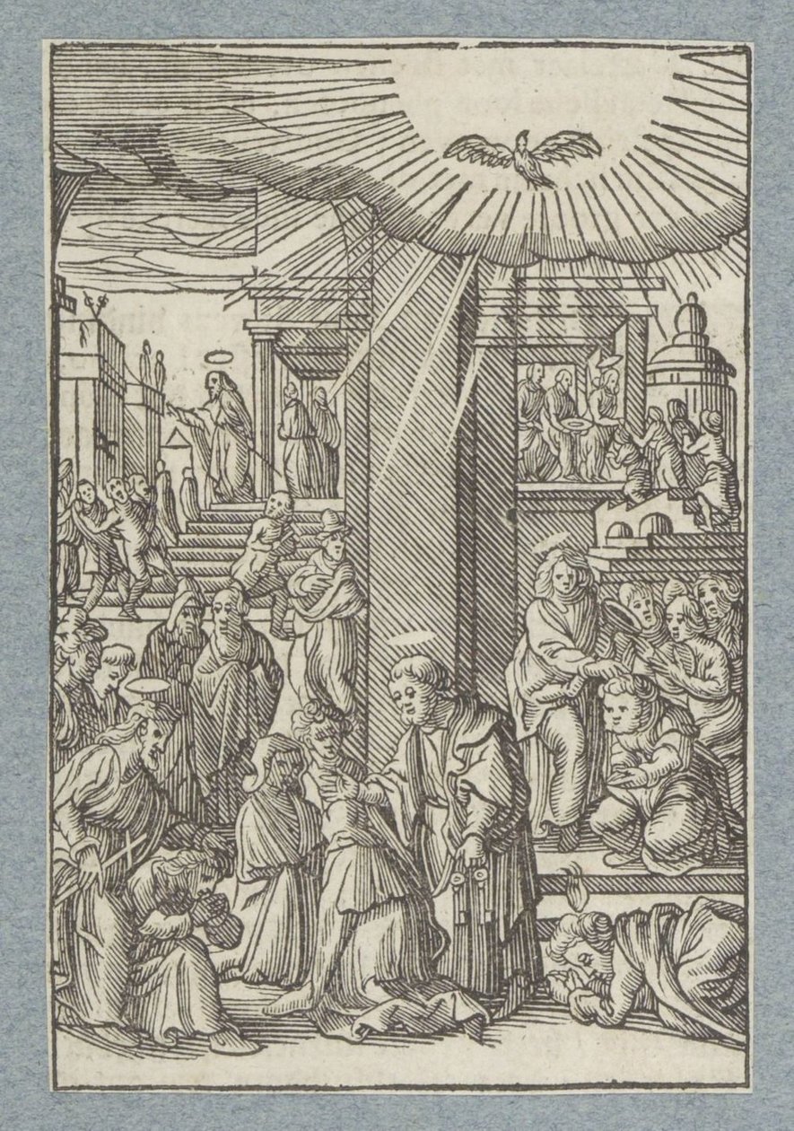 Peter, John, and Philip Blessing Believers in Samaria by Christoffel van Sichem (II)