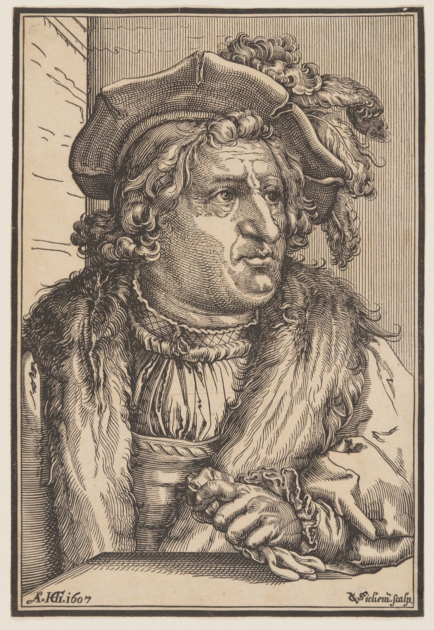 Man with Plumed Hat by Christoffel van Sichem I