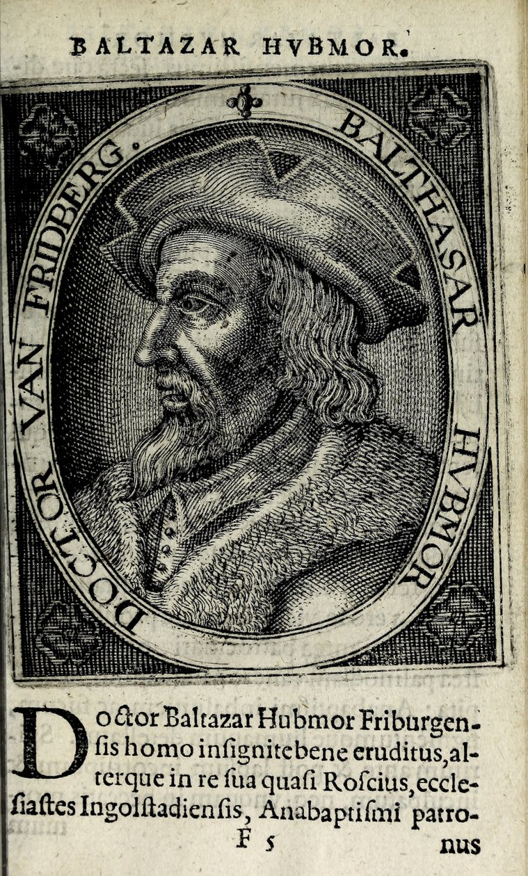 Balthasar Hubmaier, illustration from 