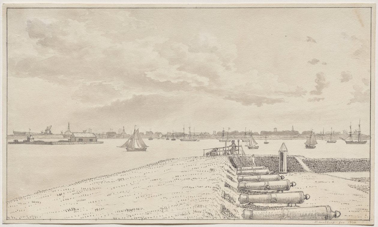 View from the Battery towards the City by Christoffer Wilhelm Eckersberg