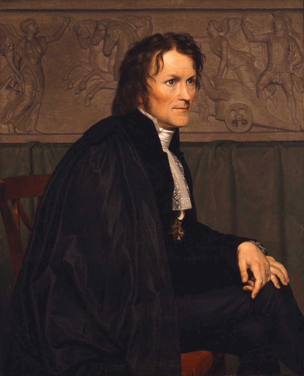 Portrait of the sculptor Bertel Thorvaldsen 1770-1844, 1838 by Christoffer Wilhelm Eckersberg