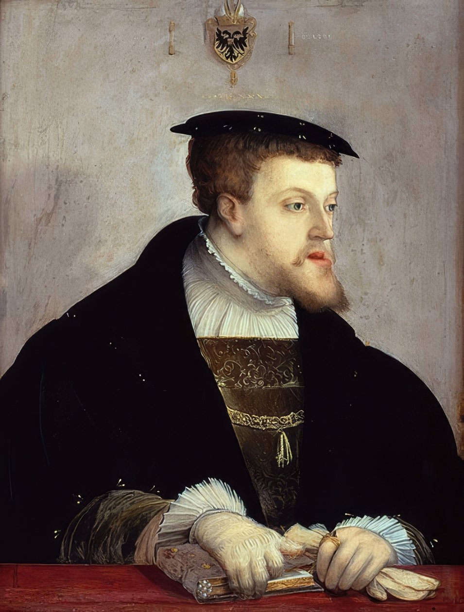 Portrait of Emperor Charles V (1500-1558). c. 1532 by Christoph Amberger