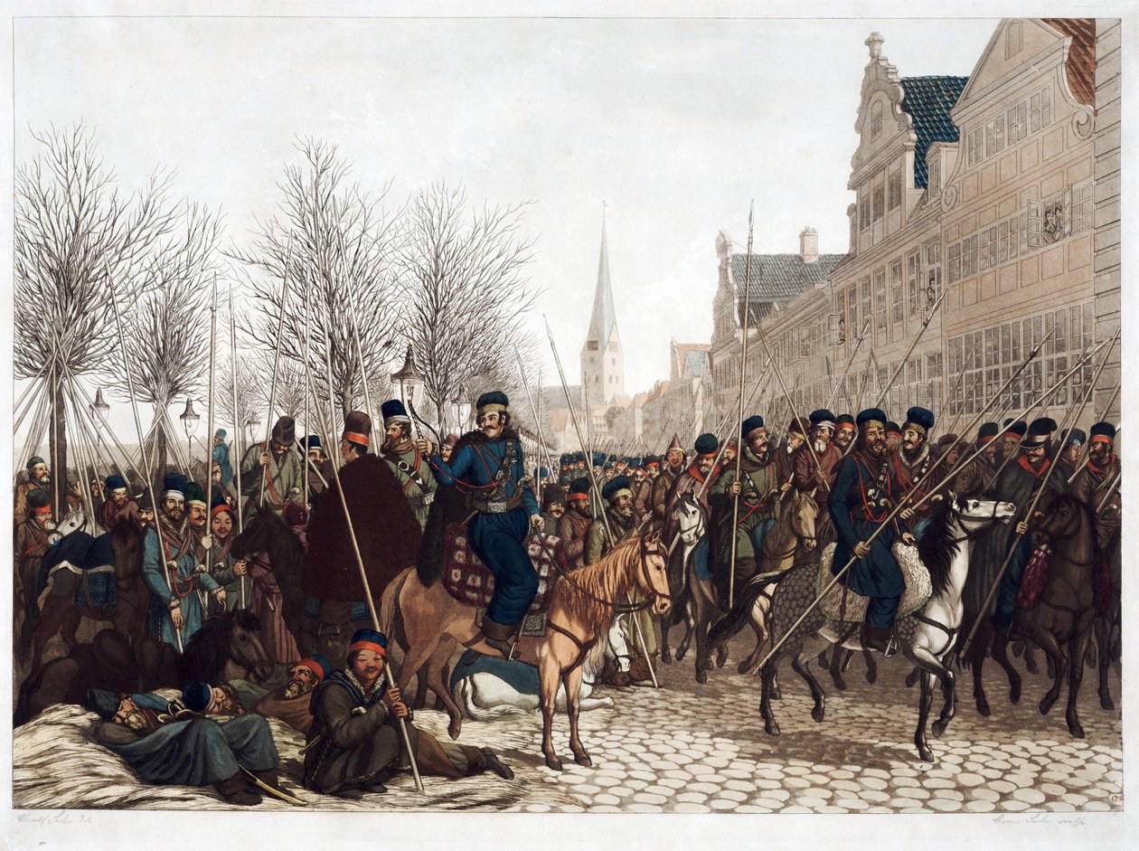 Cossacks in Hamburg, 18 March 1813 - Suhr, Christoph by Christoph Suhr