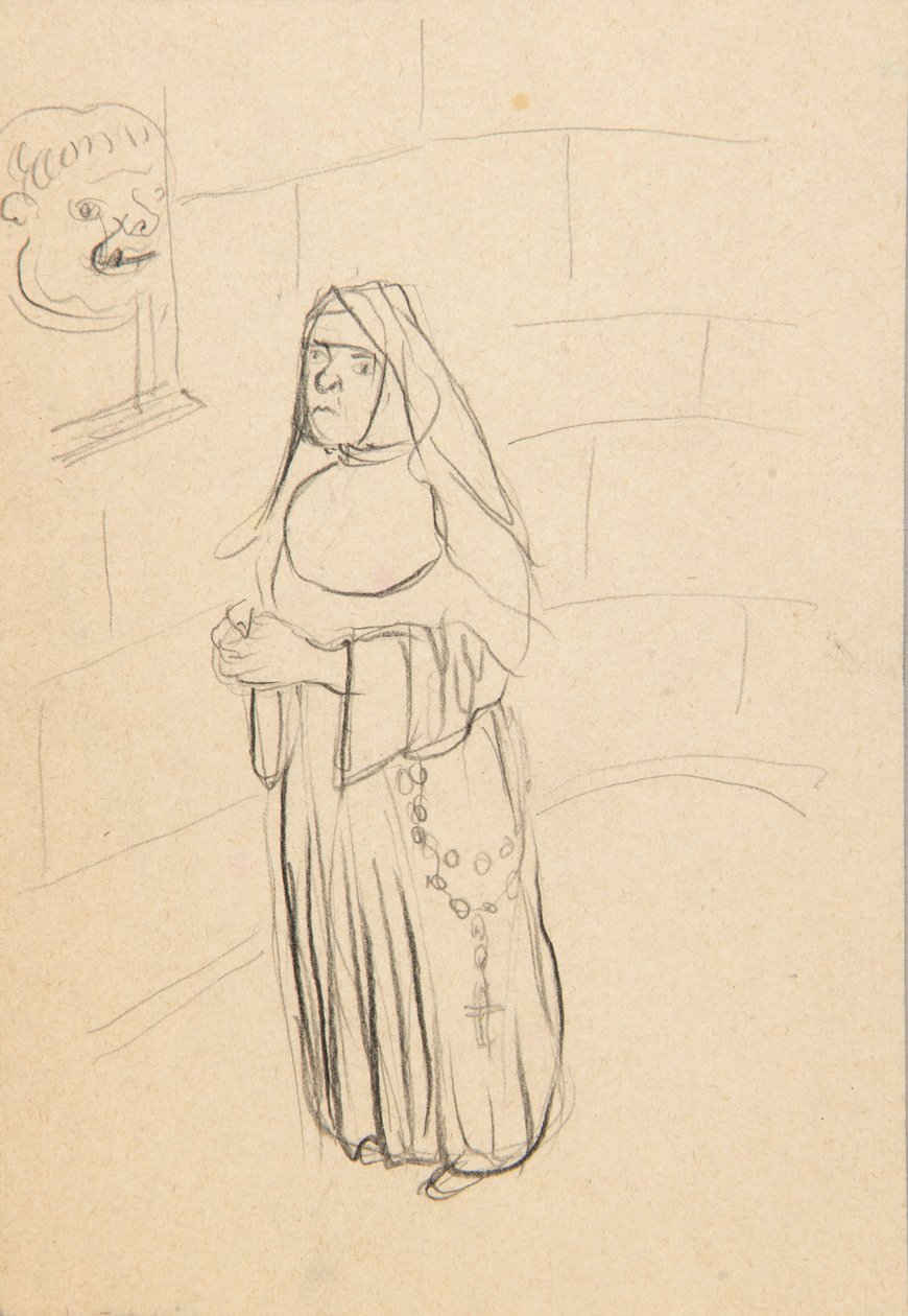 Sketch of a Nun by Christoph Voll