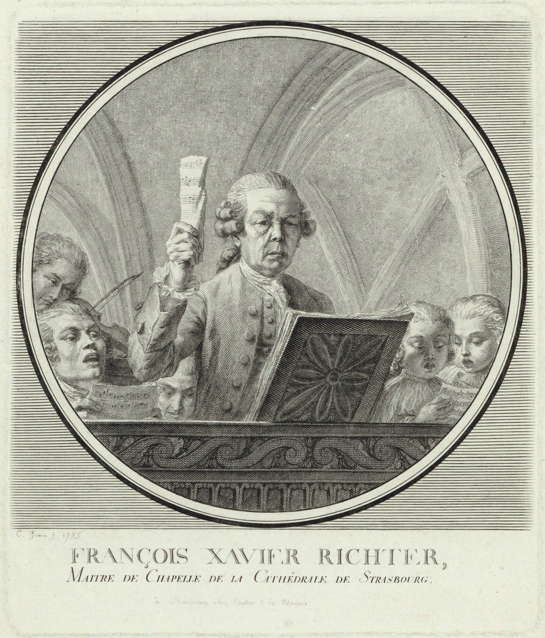 Portrait of the Composer Franz Xaver Richter by Christophe Guerin