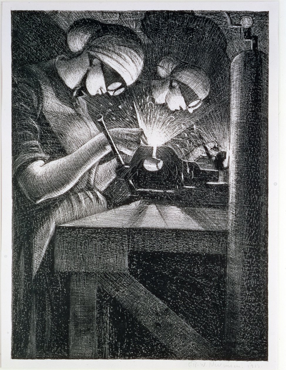 Acetylene Welders by Christopher Richard Wynne Nevinson