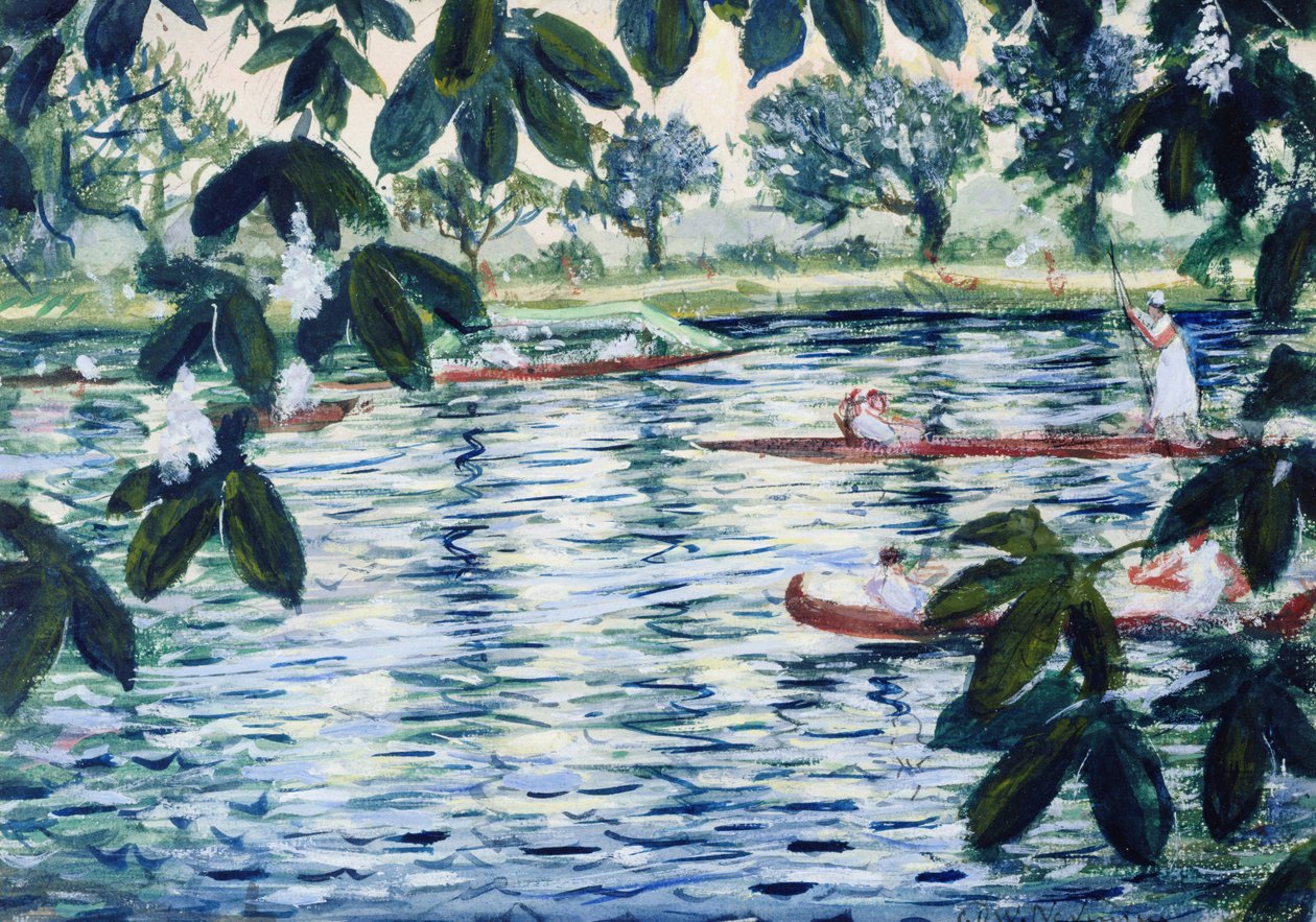 On the Thames, 1933 by Christopher Richard Wynne Nevinson