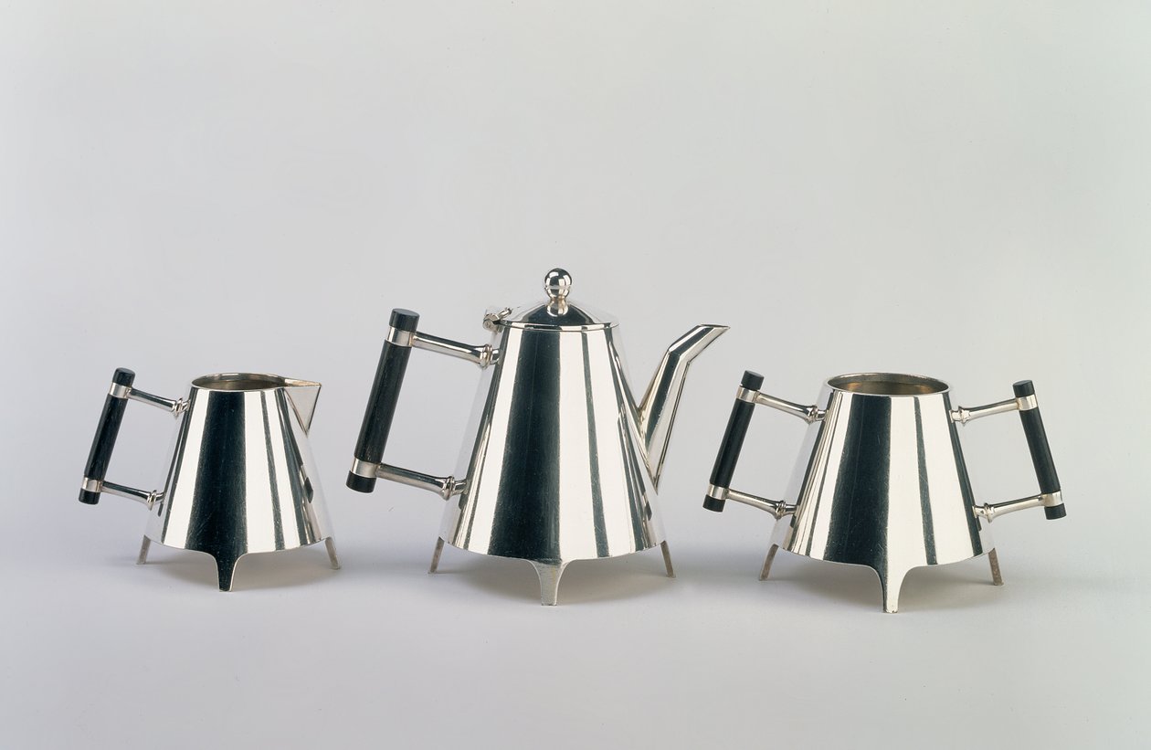 Afternoon tea set, made by James Dixon & Sons, Sheffield, designed c.1881 by Christopher Dresser