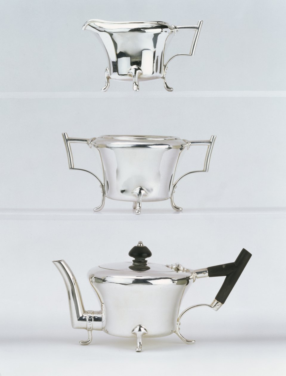 Three-piece tea service by Christopher Dresser