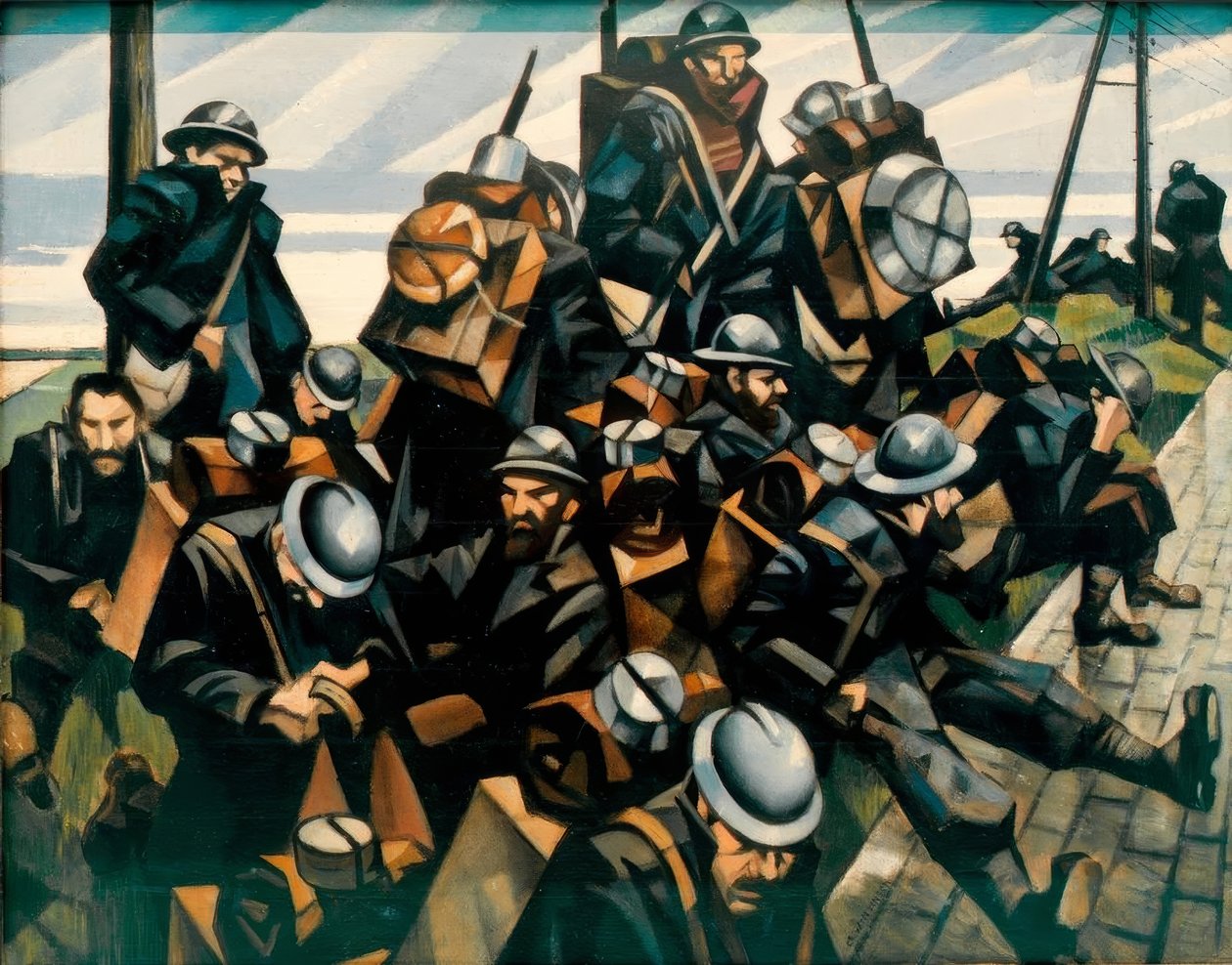 Troops Resting by Christopher Richard Wynne Nevinson