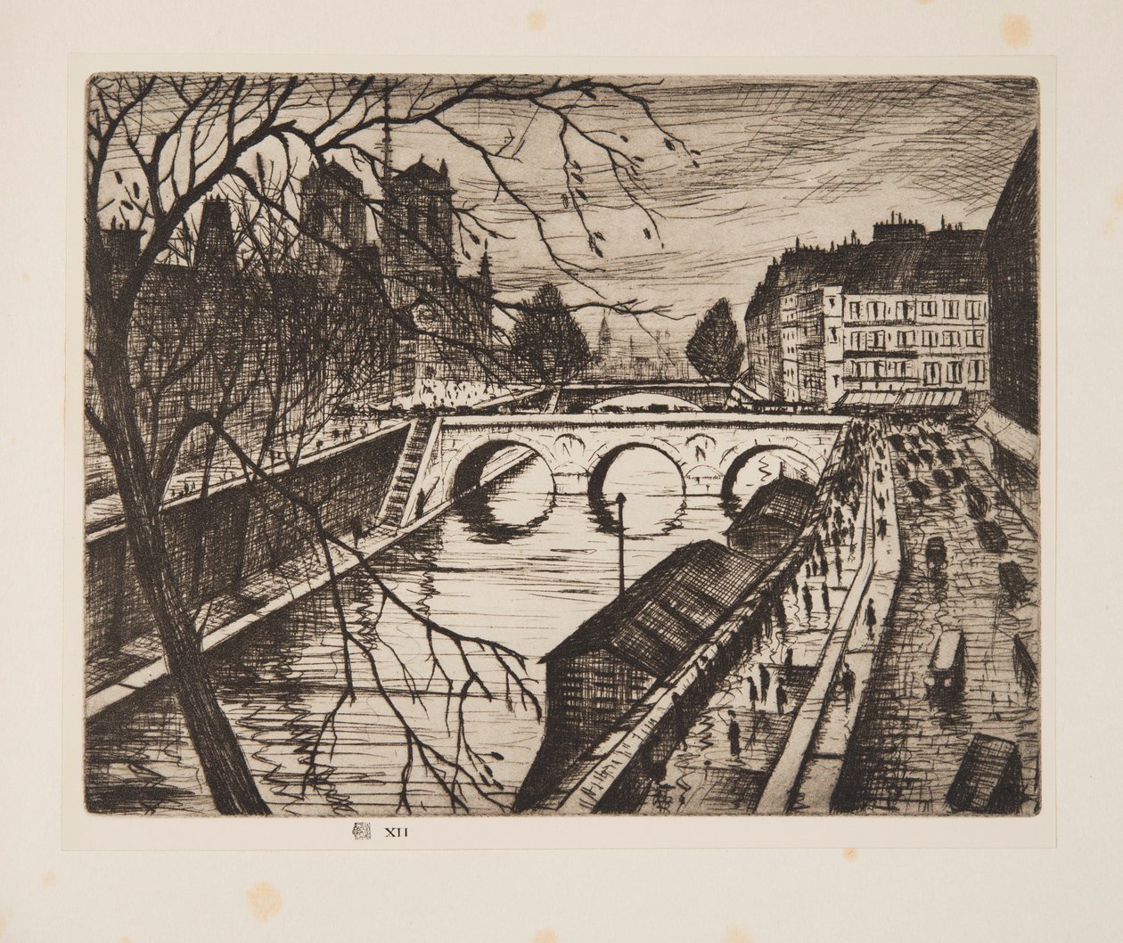 Notre Dame, Les Quais de Paris by Christopher Richard Wynne Nevinson