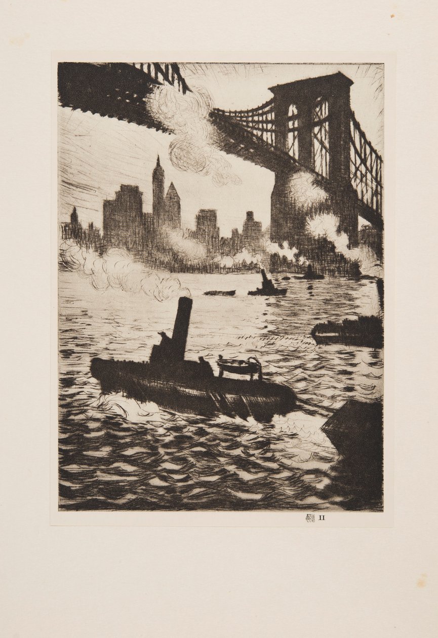 Under Brooklyn Bridge by Christopher Richard Wynne Nevinson