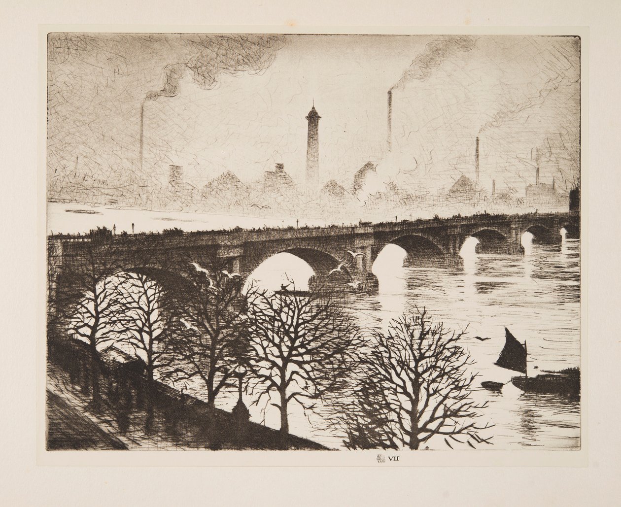 Waterloo Bridge from a Savoy Window by Christopher Richard Wynne Nevinson