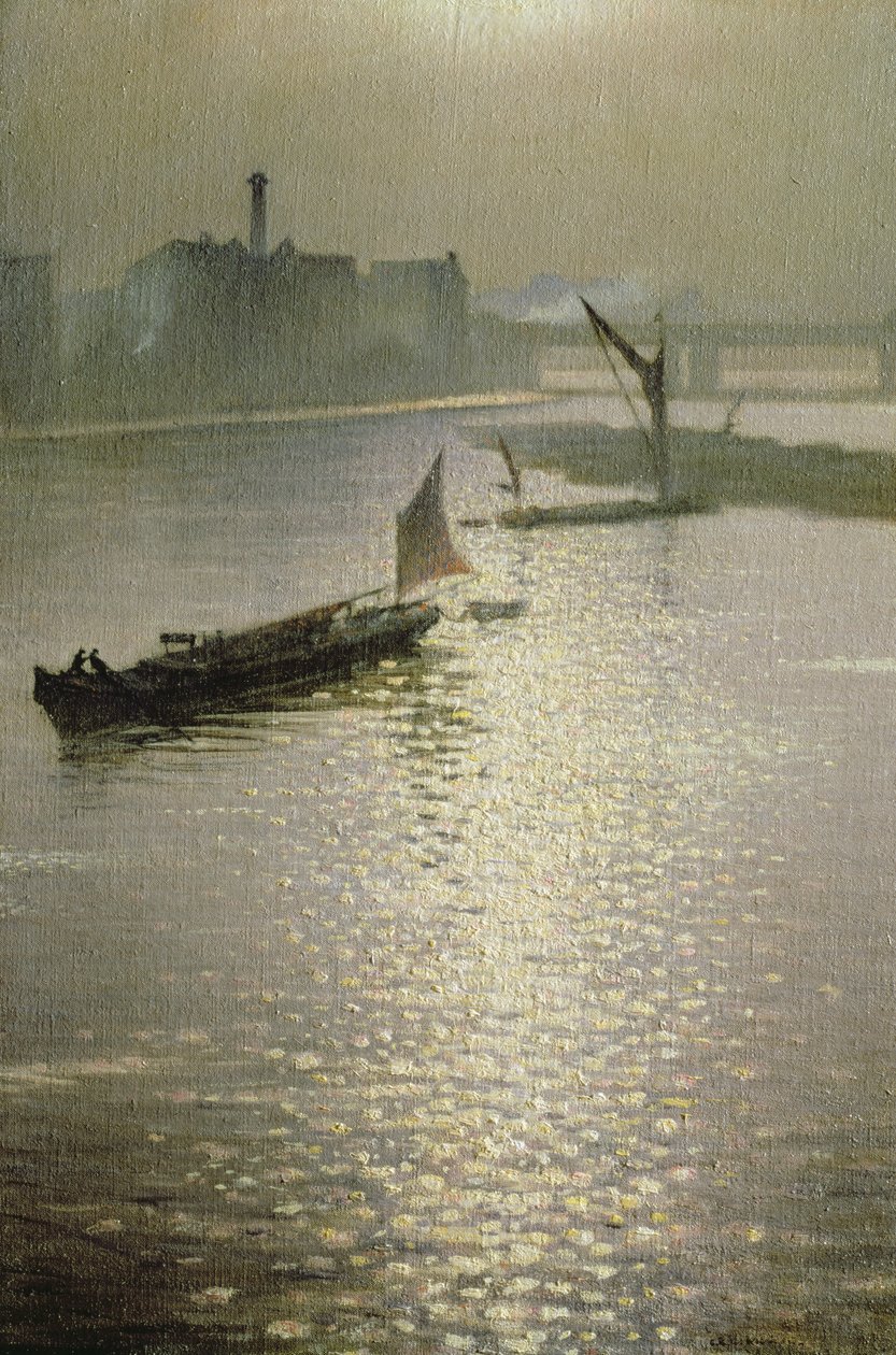 From Waterloo Bridge: Sun Bursting through Fog, c.1924 by Christopher Richard Wynne Nevinson