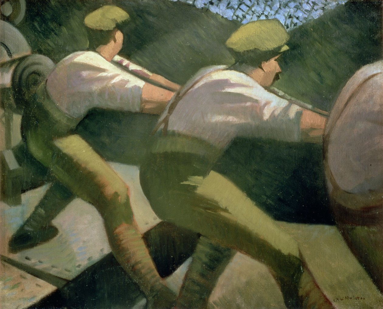 Loading a Gun in the Trenches by Christopher Richard Wynne Nevinson