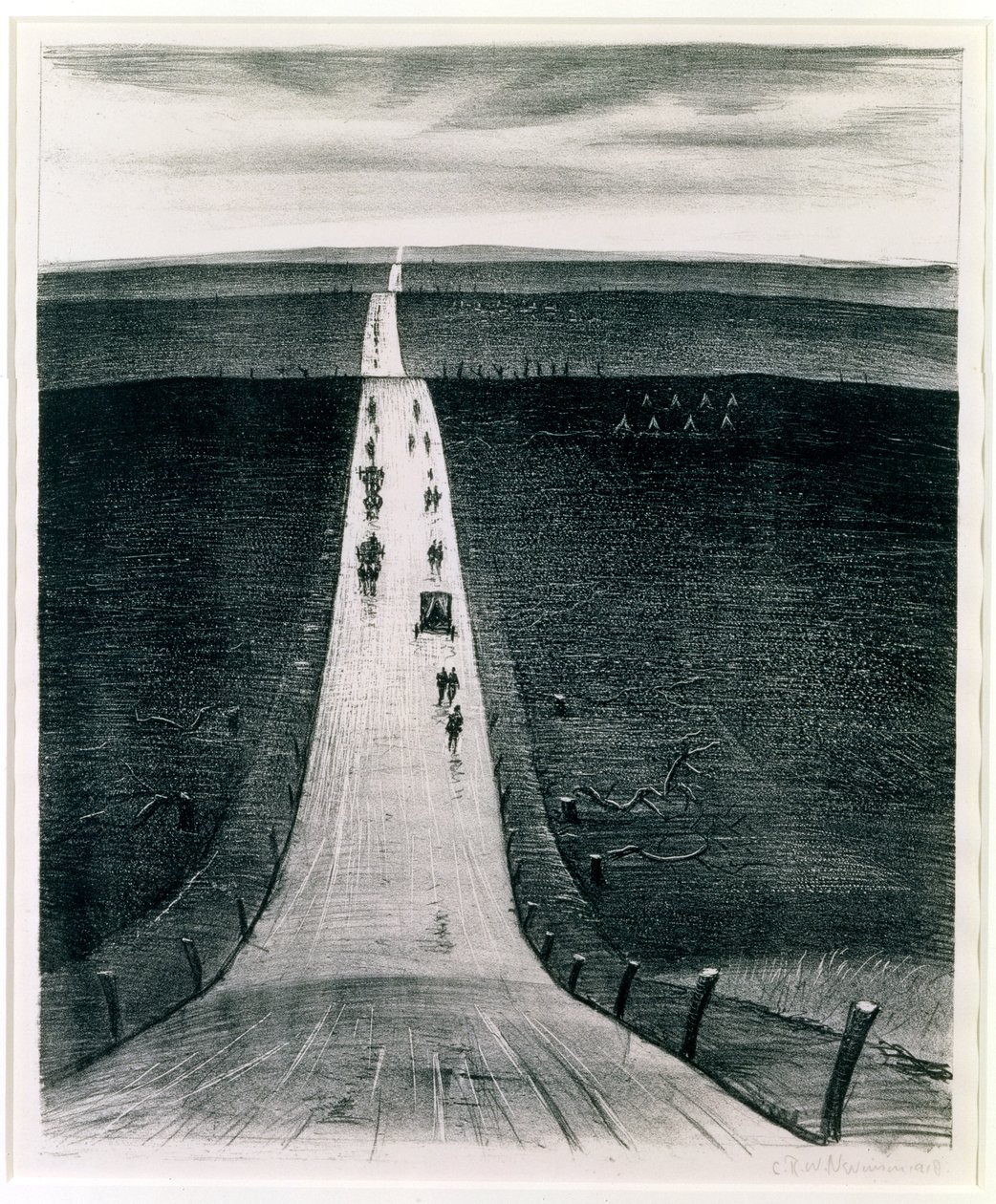 The Road from Arras to Bapaume by Christopher Richard Wynne Nevinson