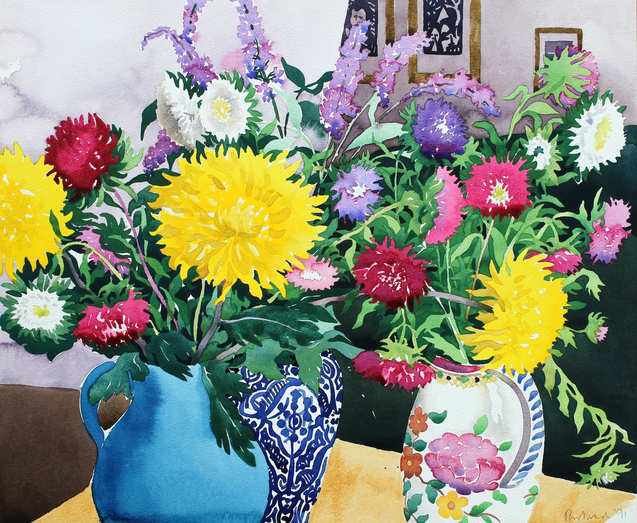 Interior with Asters by Christopher Ryland