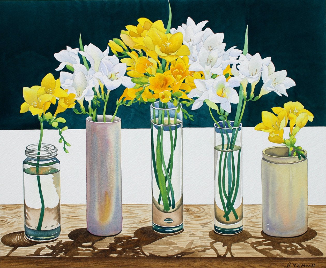 Still Life Freesias by Christopher Ryland
