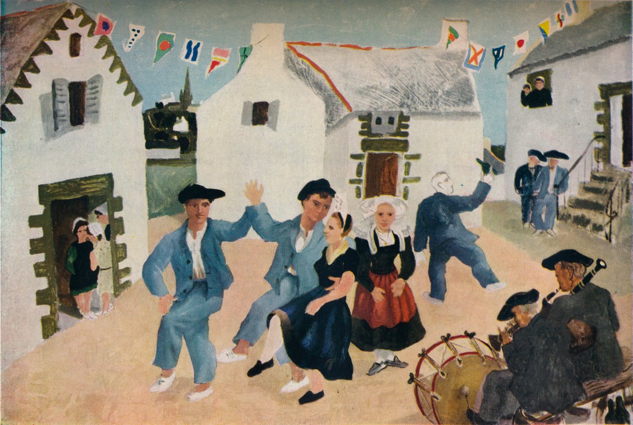 Dancing Sailors, Brittany by Christopher Woods by Christopher Wood