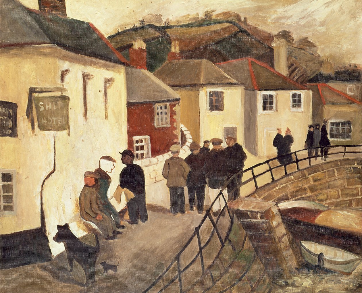 The Ship Hotel, Mousehole, Cornwall, 19289 by Christopher Wood