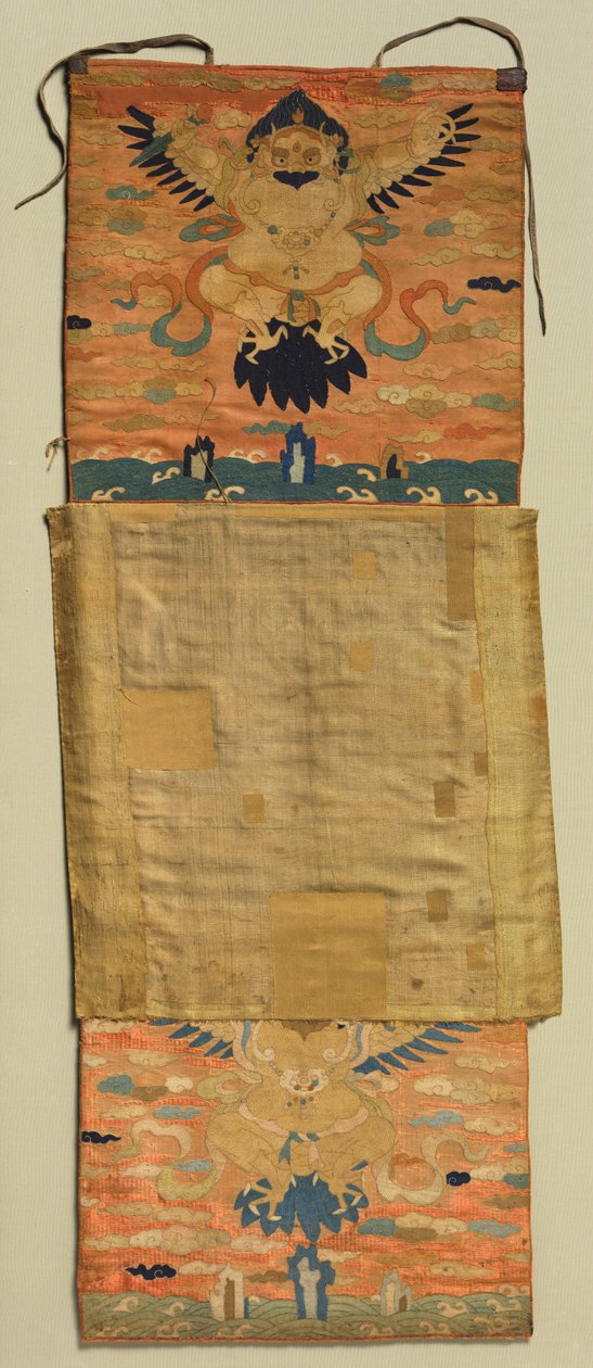 Vajrapani Embroidered Mount with Garuda by Chöying Dorjé, the Tenth Black Hat Karmapa (Tibetan