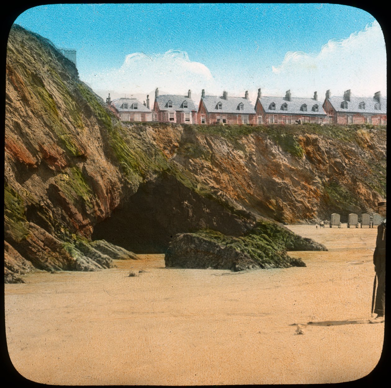 Beach and Cliffs, Newquay, Cornwall by Church Army Lantern Department
