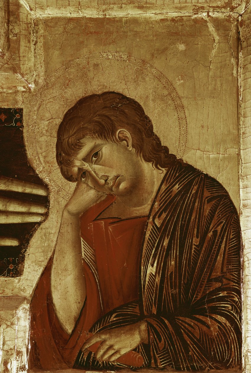 Crucifix: Detail of Saint John by Cimabue