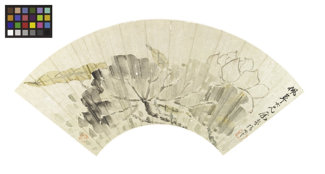 Lotus Blossom and Leaves by Cining Zhang