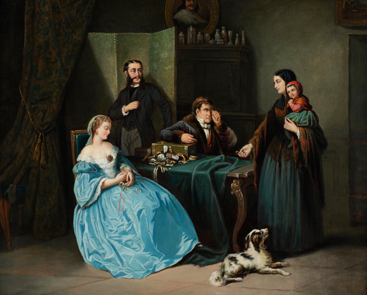 Danhauser (Circle) at the Pawnbroker by Circle of Josef Danhauser
