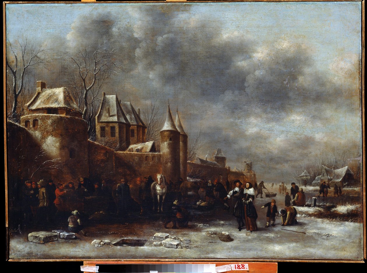 A Castle at the River Bank by Claes  Molenaer