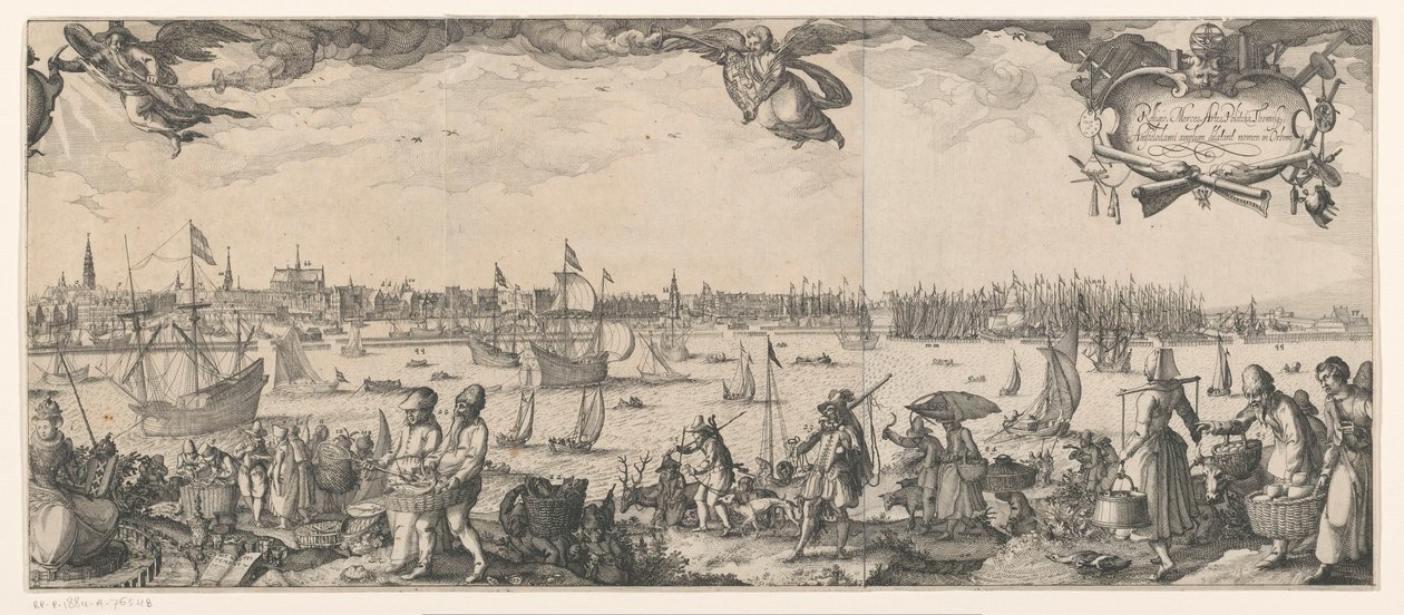Profile of Amsterdam, Seen from the IJ (Right Part) by Claes Jansz. Visscher (II)