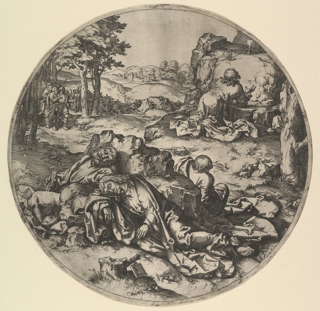 Christ in Gethsemane (copy) by Claes Jansz Visscher