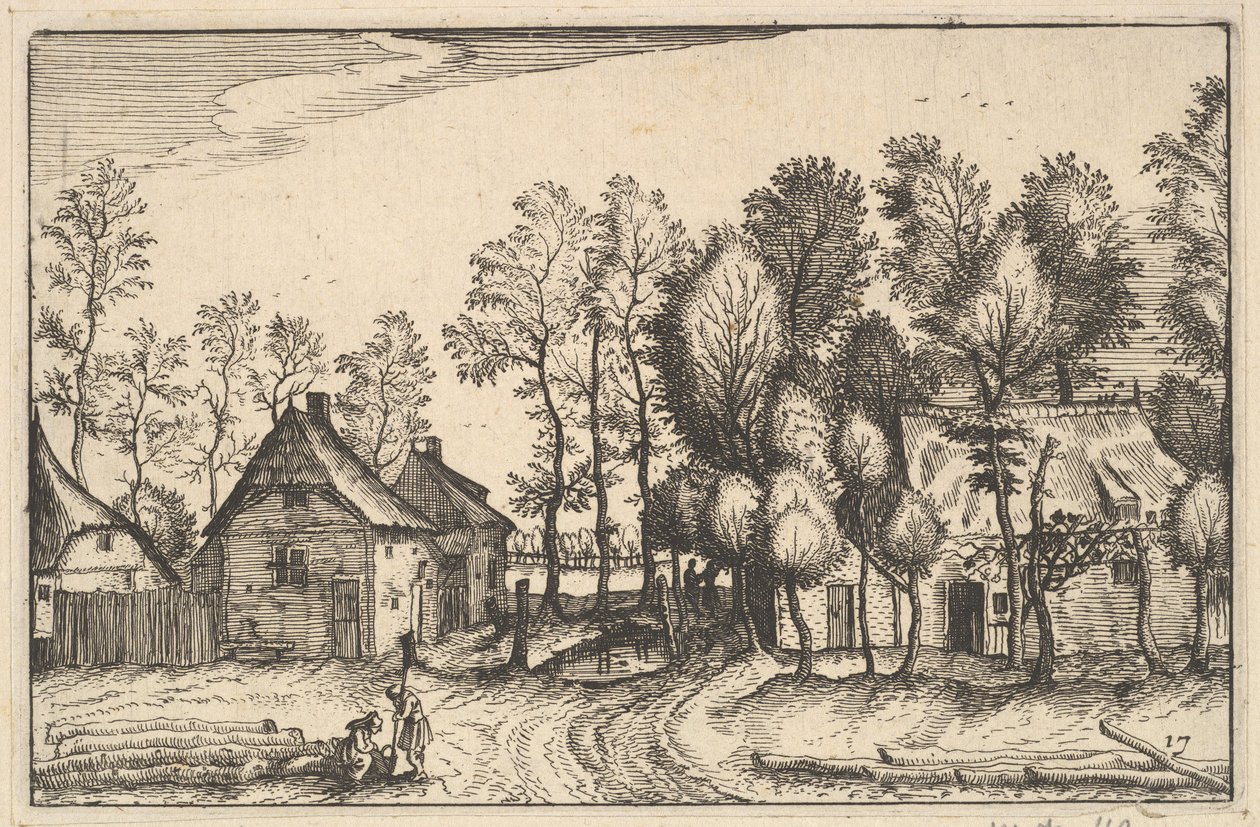 Landscape with Hewed Trees, plate 17 from Regiunculae et Villae Aliquot Ducatus Brabantiae by Claes Jansz Visscher