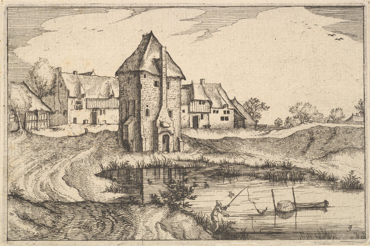 The Pond, plate 9 from Regiunculae et Villae Aliquot Ducatus Brabantiae by Claes Jansz Visscher