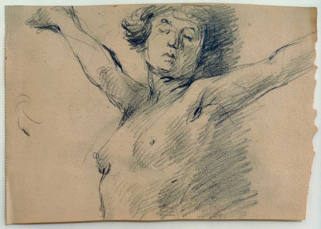 Female Nude, Half Figure by Clara Siewert