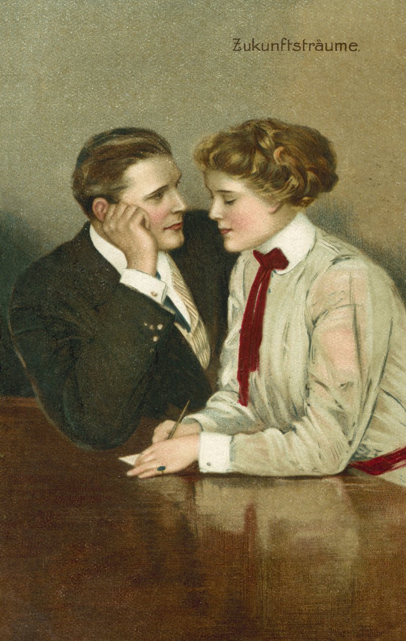 Couple, in Serious Discussions by Clarence F. Underwood