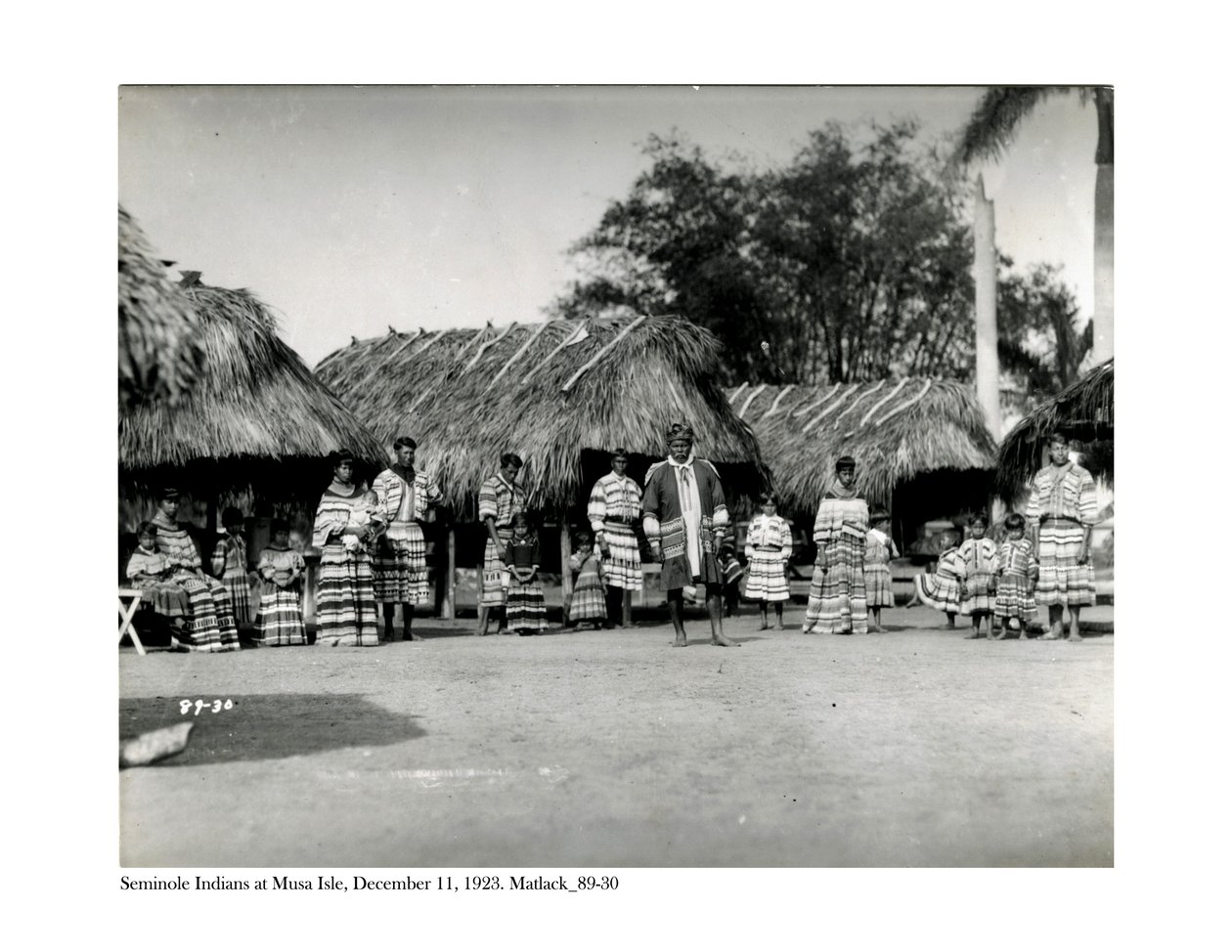 Seminole Indians at Musa Isle, 11 December 1923 by Claude C. Matlack