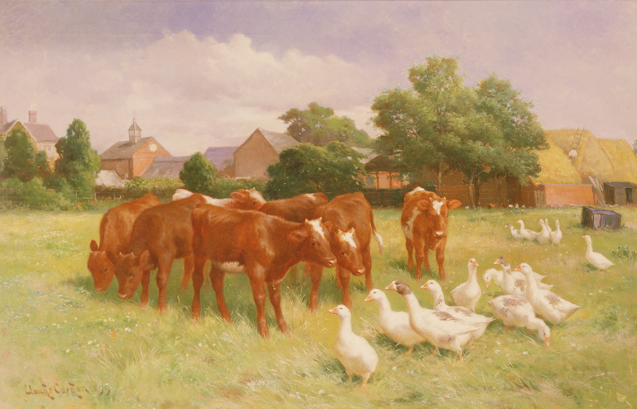 Cows and Ducks by Claude Cardon