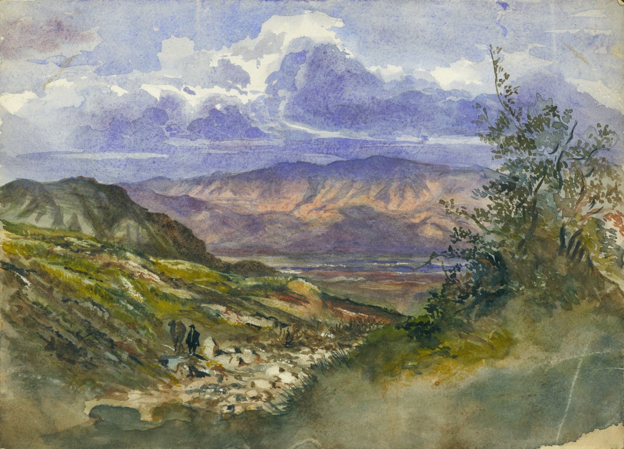 Jordan Valley Looking East to Mount Gilead by Claude Conder