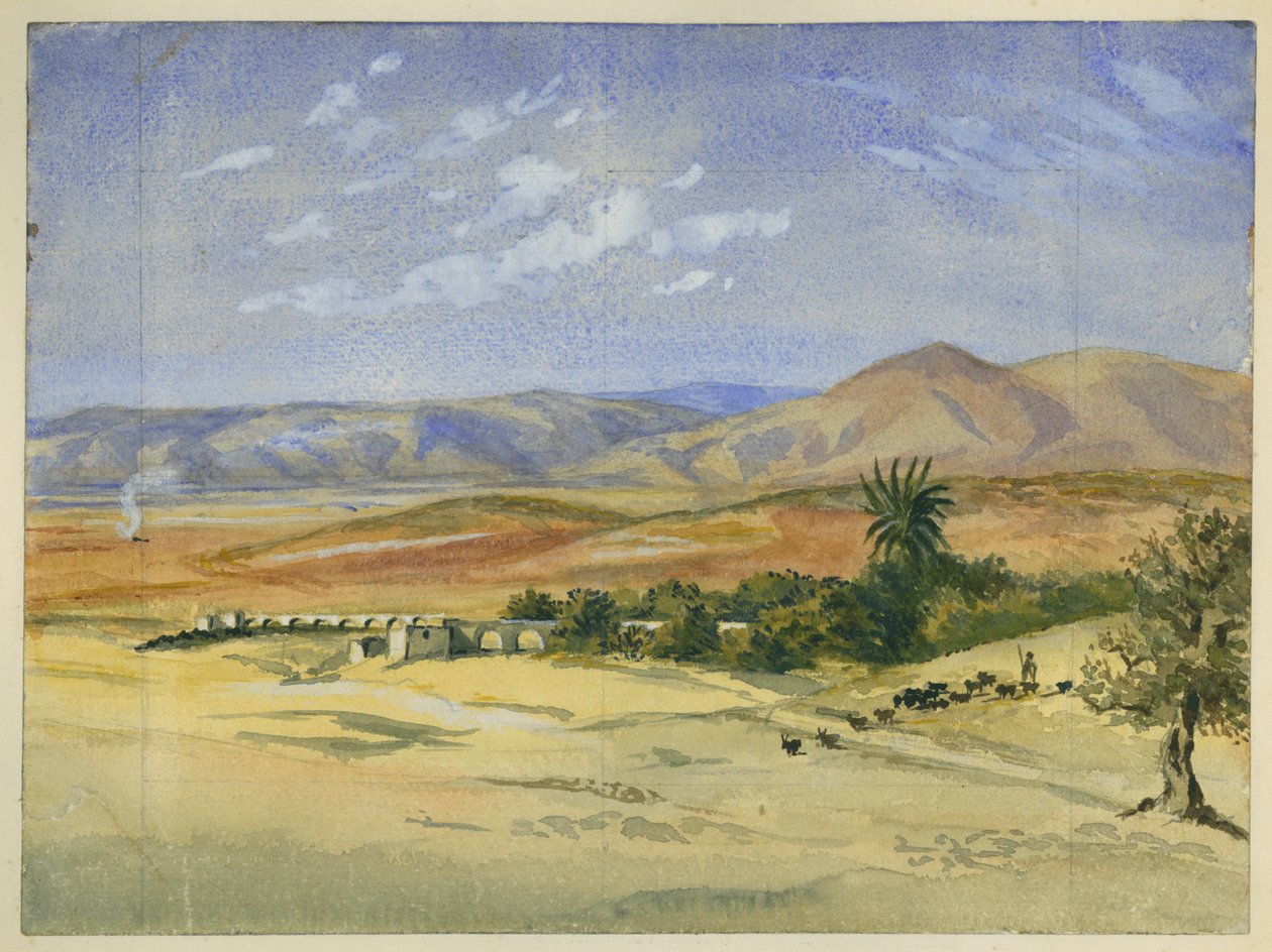 Ruined Acqueduct near Jenin by Claude Conder