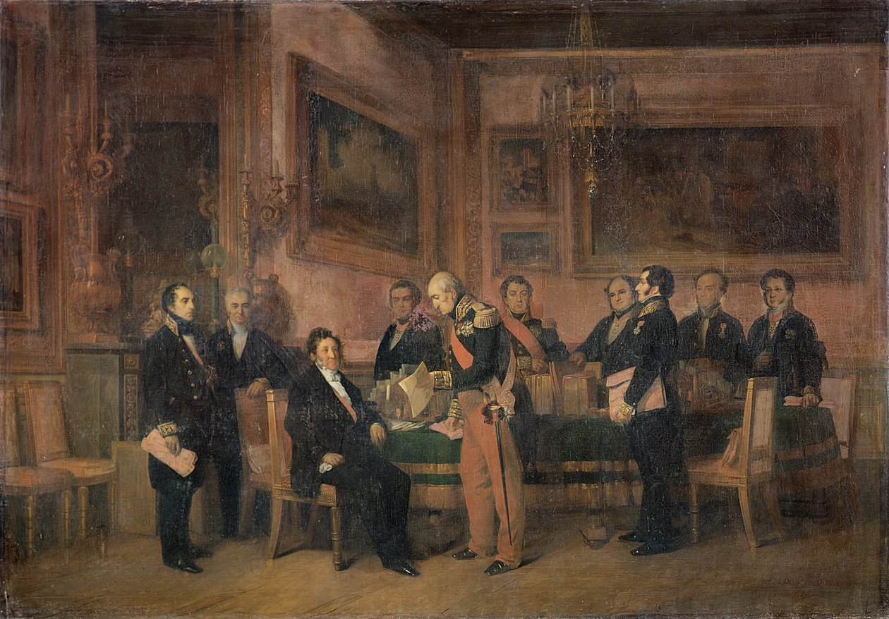 Council of Ministers at the Tuileries Signing the Law of Regency, 15th August 1842 by Claude Jacquand