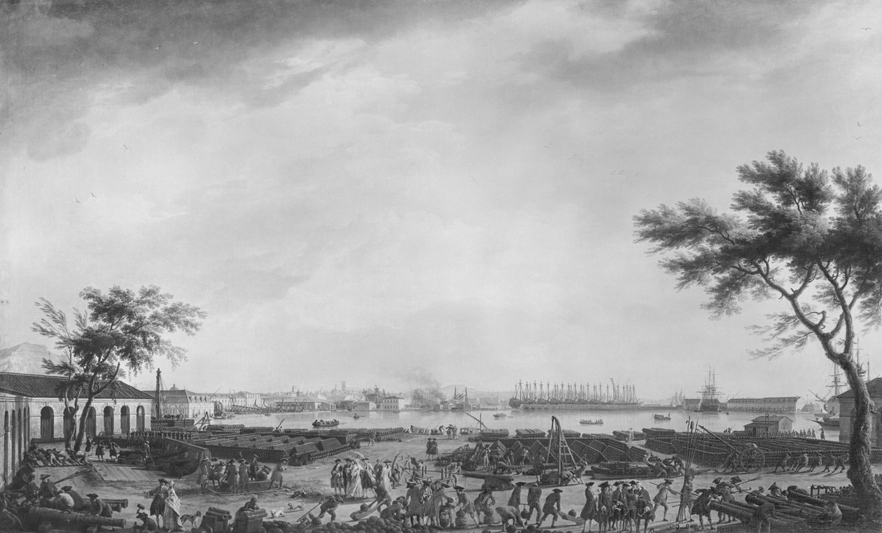 New Port and Arsenal of Toulon, Seen from the Artillery Depot, 1755 by Claude Joseph Vernet