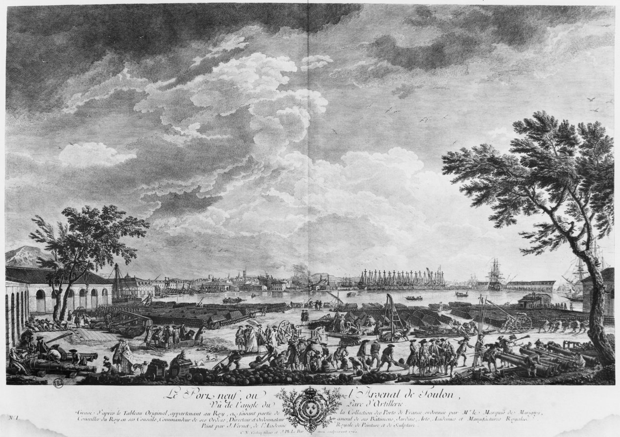 New Port and Arsenal of Toulon, seen from the artillery depot, series of 