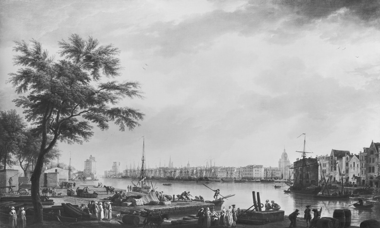 Port of La Rochelle, Seen from the Small Shore by Claude Joseph Vernet