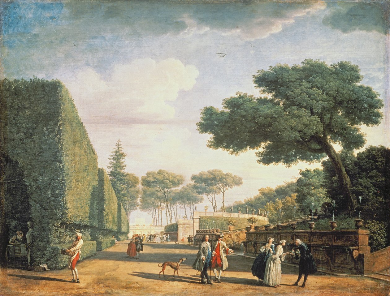 View in the Park of Villa Pamphili, 1749 by Claude Joseph Vernet