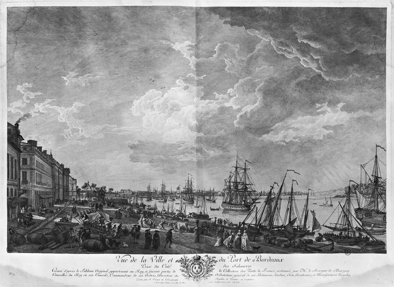 View of the Town and Port of Bordeaux seen from the Salinieres, series of 