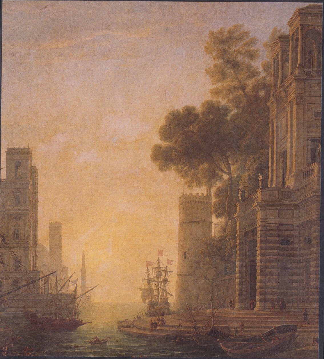 The Embarkation of Saint Paula in Ostia by Claude Lorrain