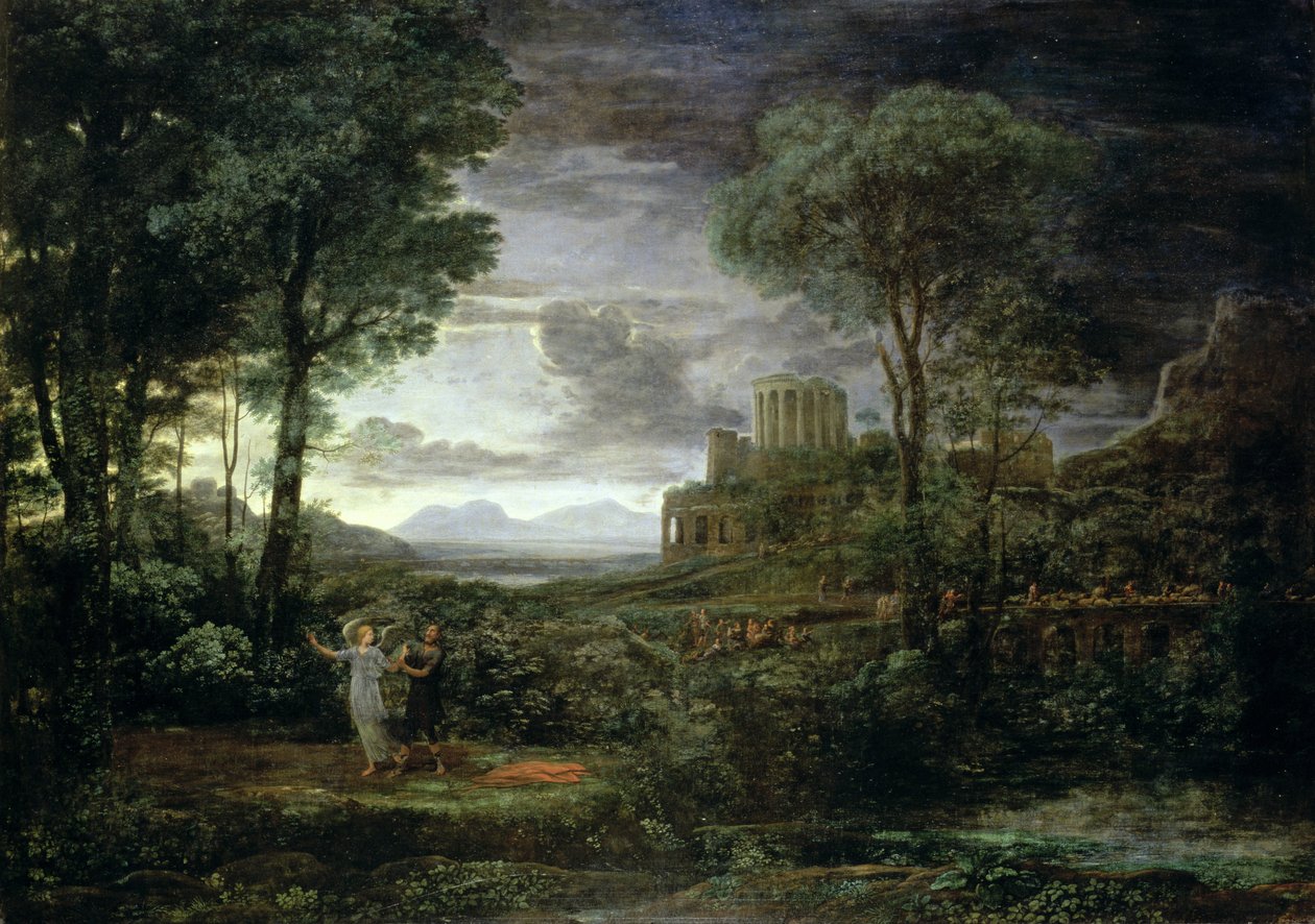 Landscape with Jacob Wrestling with the Angel, or Night by Claude Lorrain